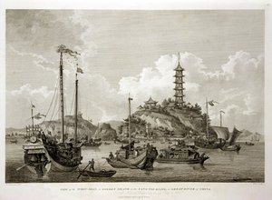 View of the Tchin Shan, or Golden Island, in the Yang-tse Kiang, or Great River of China, engraved by Wilson, pub. by G. Nicol by William Alexander